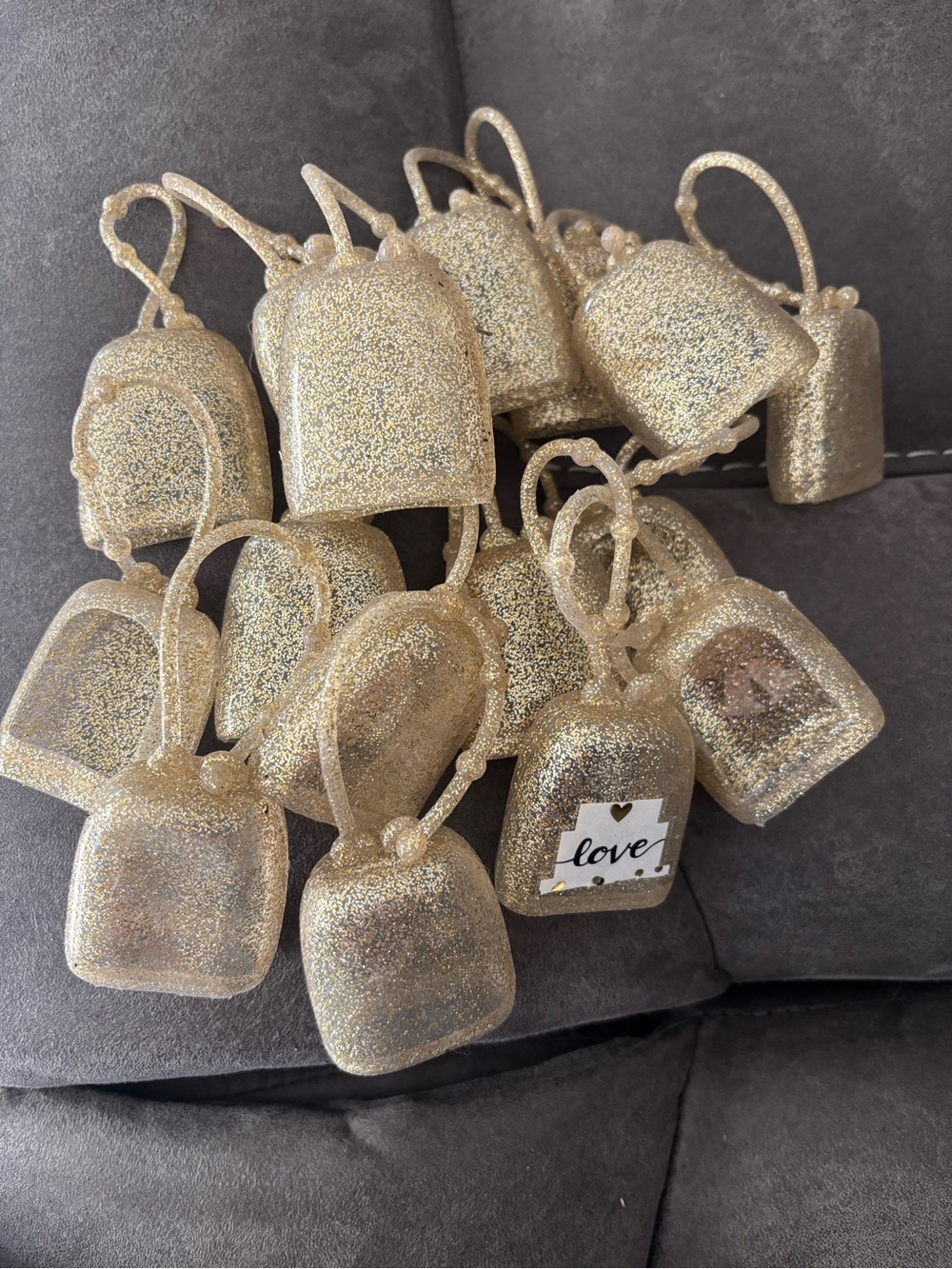 Bath & Body Works Gold Glitter Hand Sanitizer Holders - 12 Pack